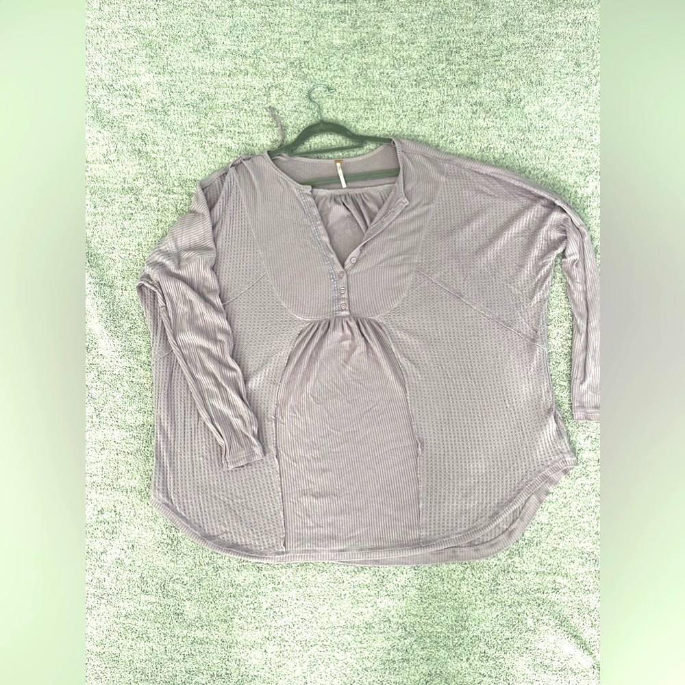 Free People lavender long sleeve top size XL